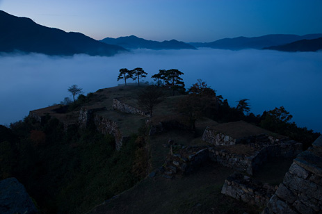 竹田城の雲海写真