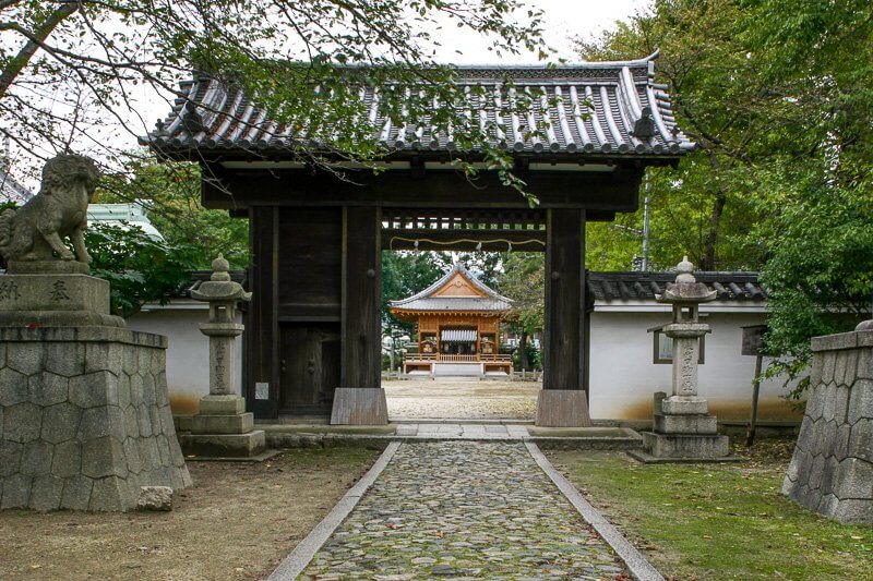 膳所城の移築城門 本丸大手門・膳所神社