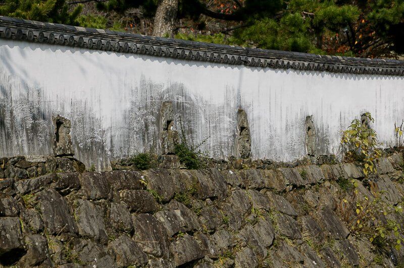 和歌山城の陽干煉瓦の狭間