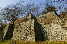 丸亀城の旧大手から見る石垣