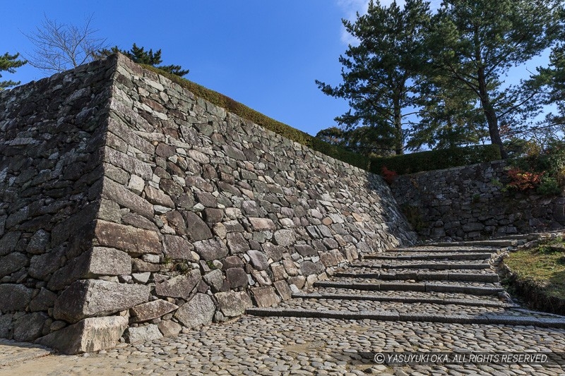 伊賀上野城、城代屋敷跡の石垣