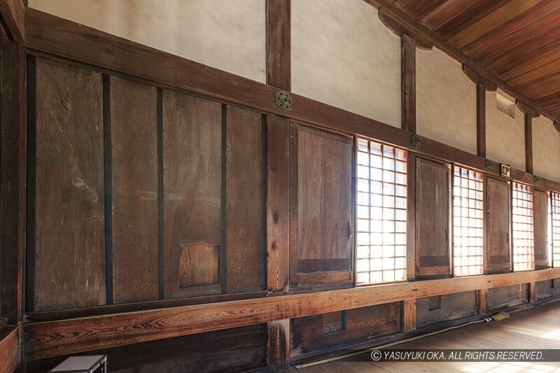 修復で明らかになった窓跡・姫路城大天守最上階