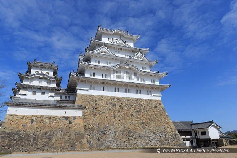 備前丸から天守閣を望む・姫路城