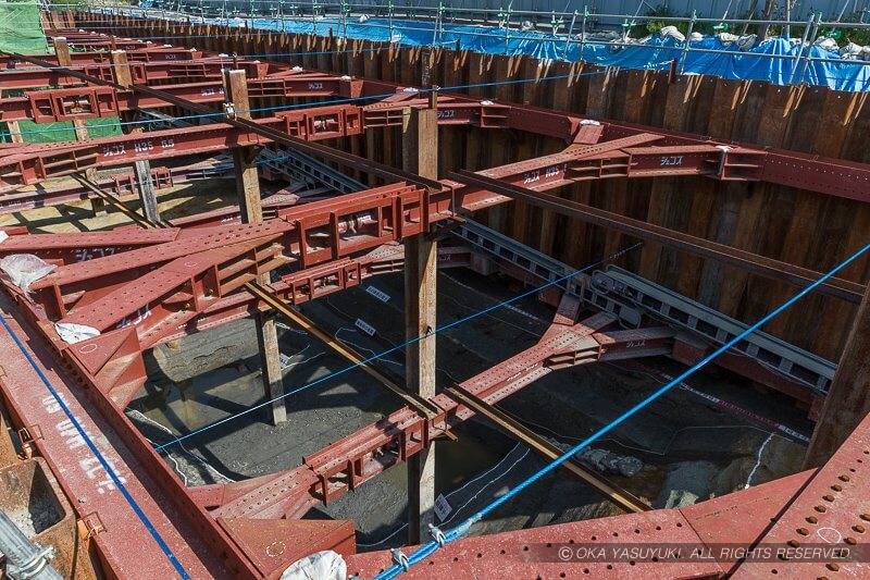 2015年4月の大阪重粒子線センター建設時に出土した障子堀