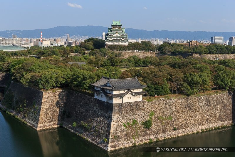 大阪城の撮影スポット：國民會館武藤記念ホールから