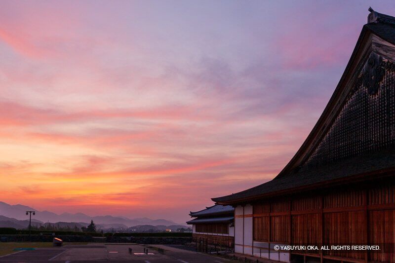 篠山城大書院の夕景