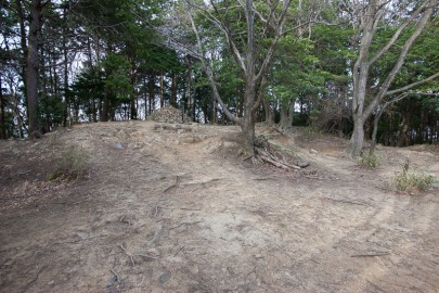 山崎城（天王山城）本丸と天守台