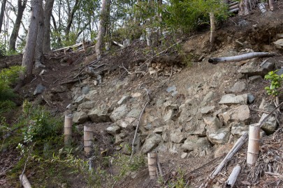 山崎城（天王山城）石積