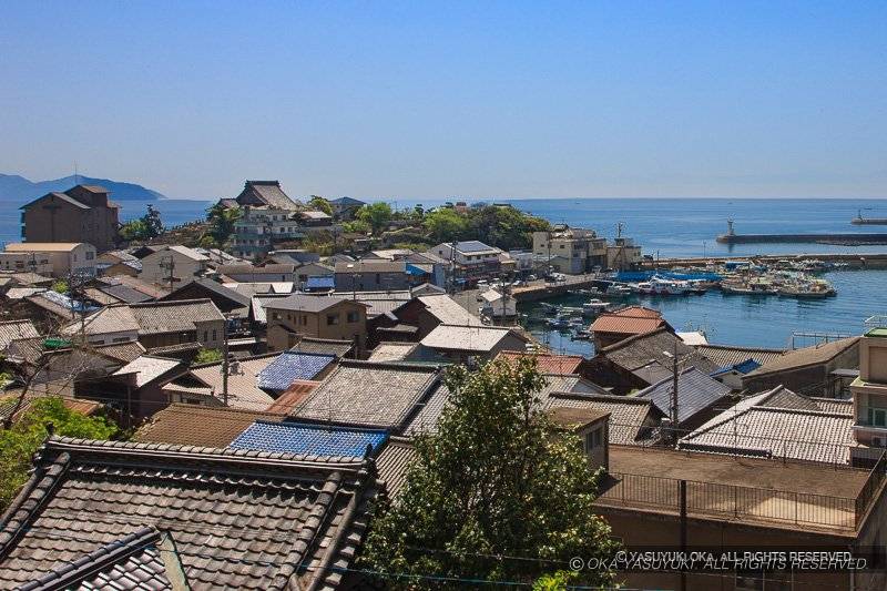 鞆城から望む大可島城