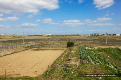 松ヶ島城天守台からの眺望・土地の起伏