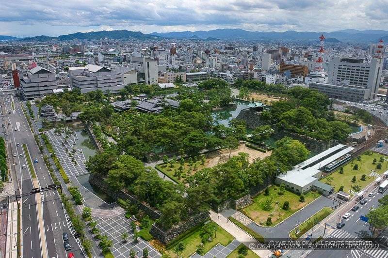 JRホテルクレメント高松から高松城全景