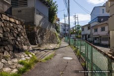 V字に屈折する道（有岡城惣構え）