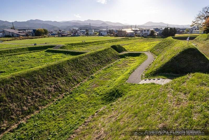堀越城・三之丸中土塁と外構跡・城道跡