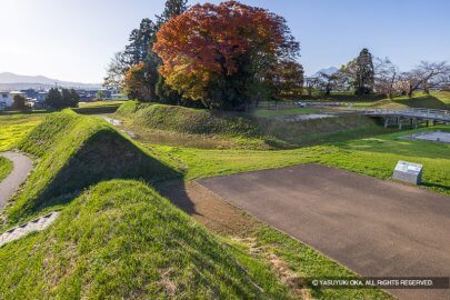 堀越城・三之丸中土塁と三之丸跡