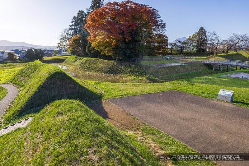 堀越城・三之丸中土塁と三之丸跡