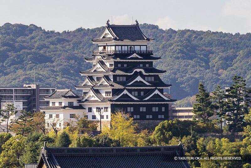 福山城の天守北面（鉄板張り）