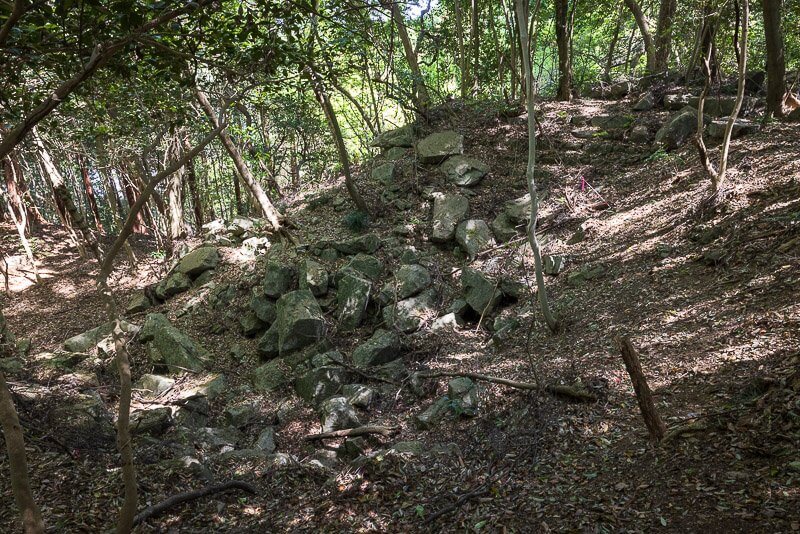 岩国城の要害（横山城）に残る虎口跡