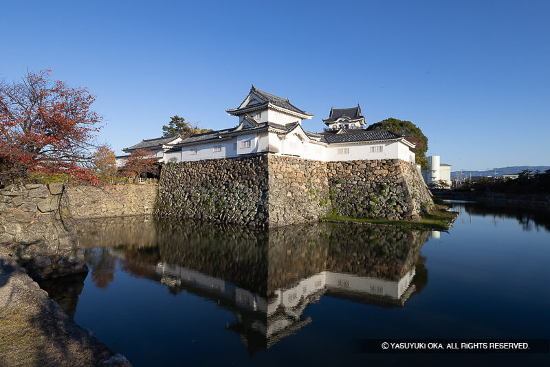 岸和田城本丸土橋と隅櫓