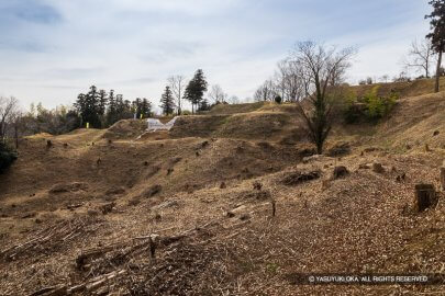 杉山城・東二の郭跡付近から主要部