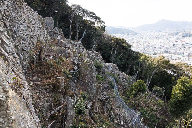 洲本城登り石垣