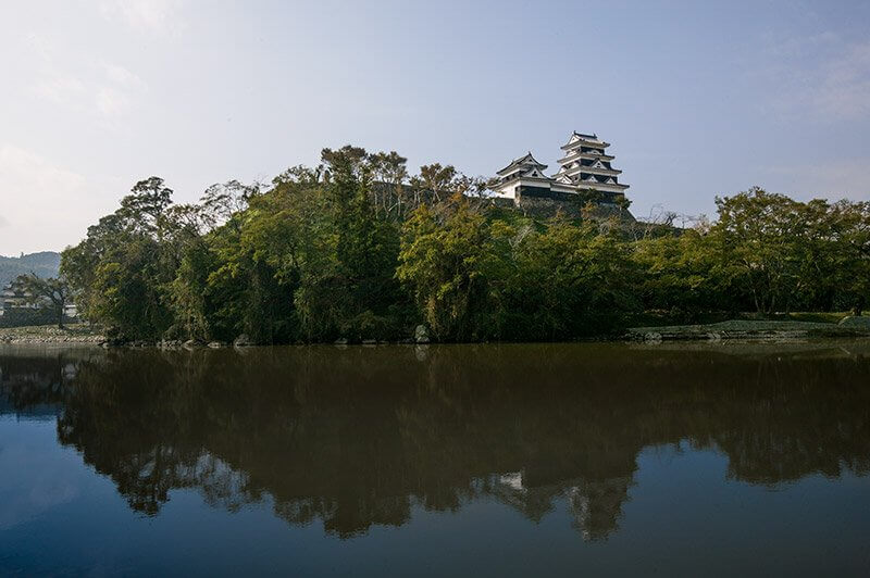 大洲城と肘川