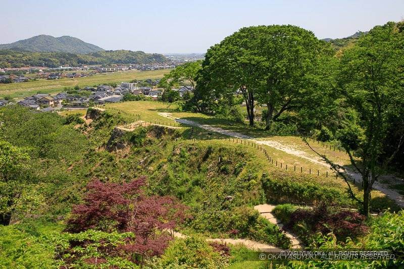 月山富田城の馬乗馬場跡