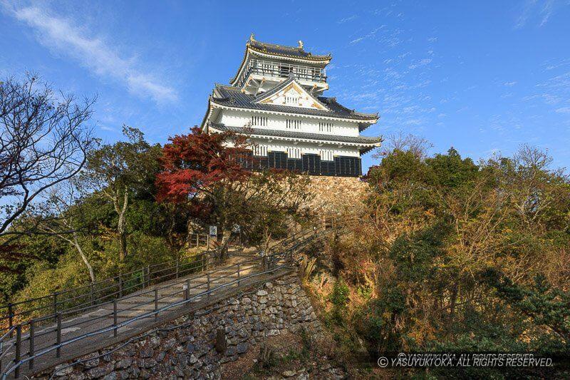 岐阜城天守と石垣