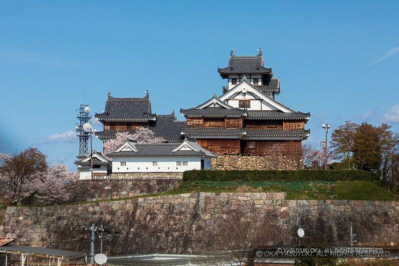 伯耆丸跡から望む福知山城天守郡