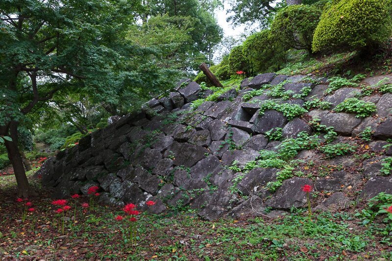 関東大震災で崩落した石垣