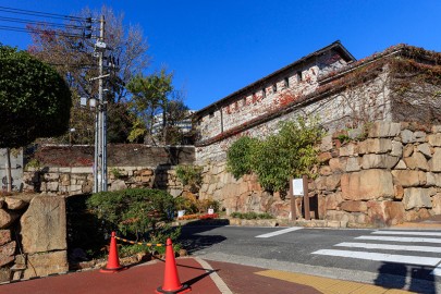 岡山城石山門の虎口石垣