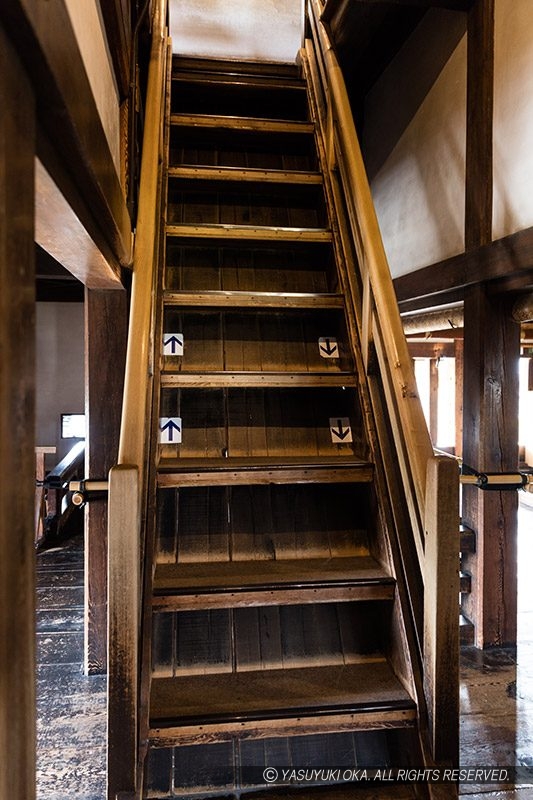 松本城の最も急な階段