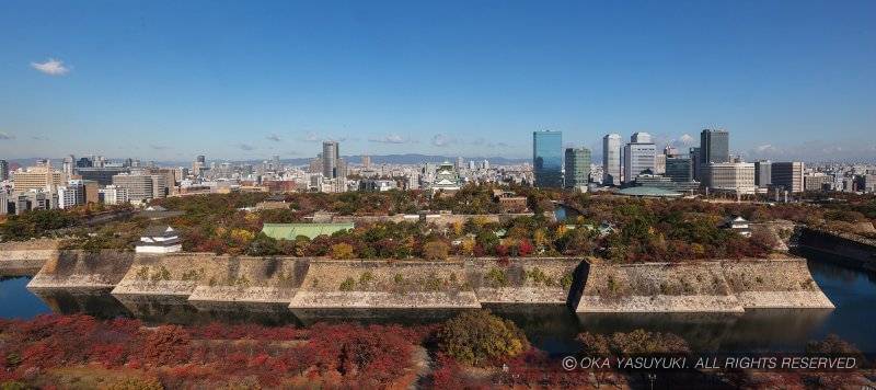 KKRホテル大阪から大阪城全景を望む