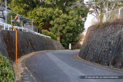 川島城の堀切跡か
