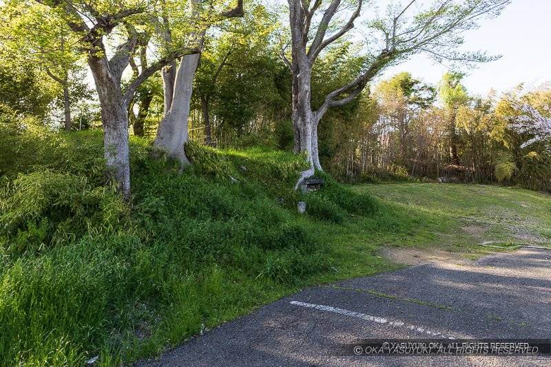 富松城土塁の城内側