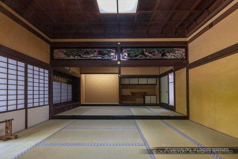 柳本陣屋大書院中段の間と上段の間