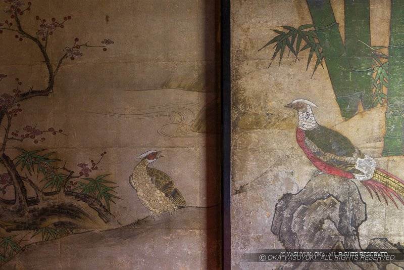 西教寺客殿「花鳥の間」の襖絵