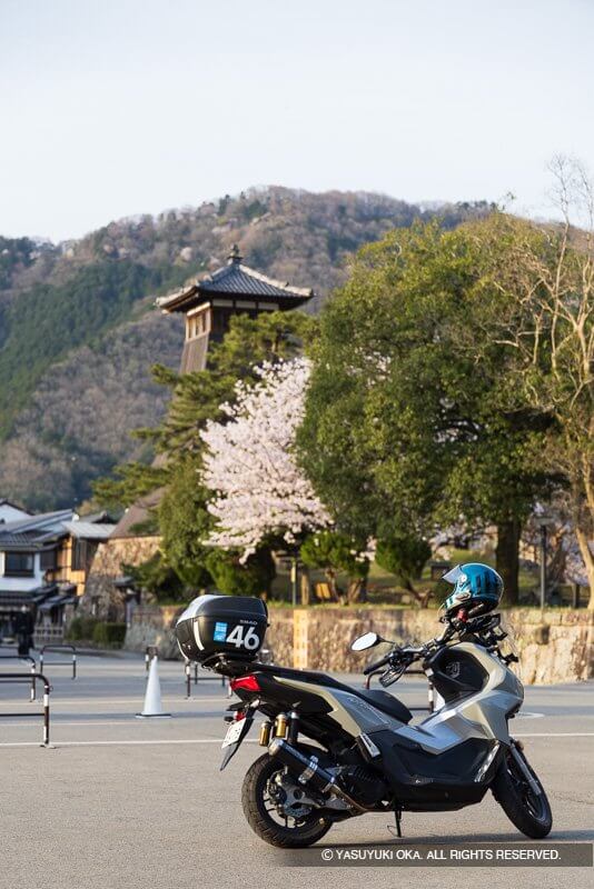 城とバイク