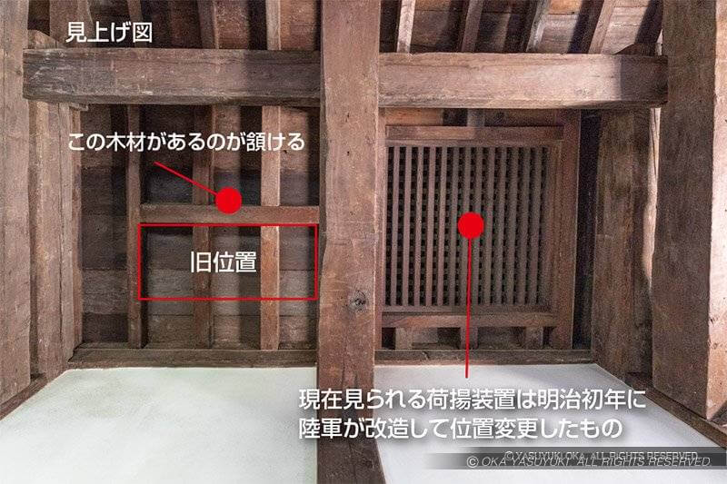 千貫櫓の荷揚装置