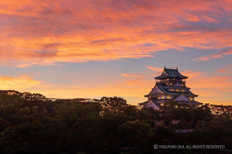 大阪城の夕景