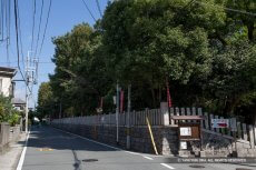 猪名野神社西側の堀跡（有岡城惣構え）