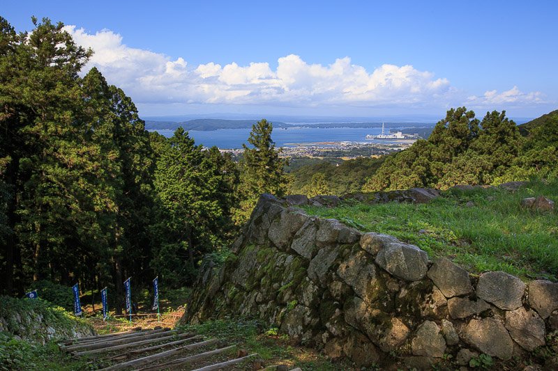 七尾城から見る七尾湾の景勝
