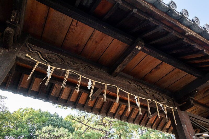 茨木城搦手門の棟木