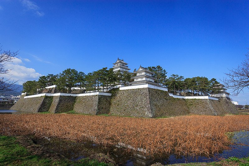 島原城の屏風折れの石垣