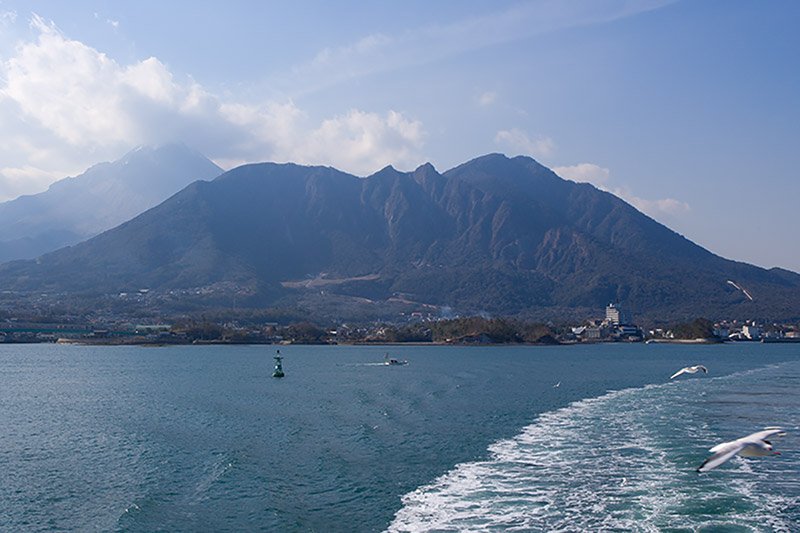 有明海から見る島原と雲仙岳