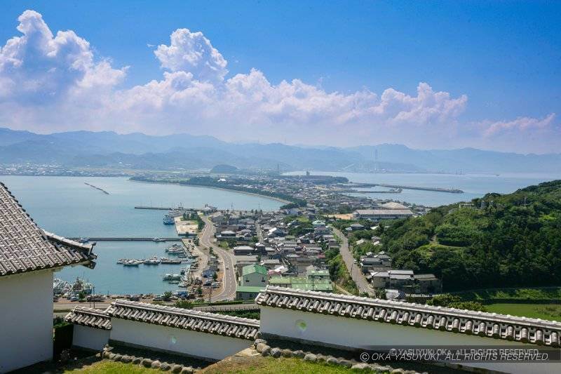 富岡城と天草の下島本島を結ぶ砂嘴