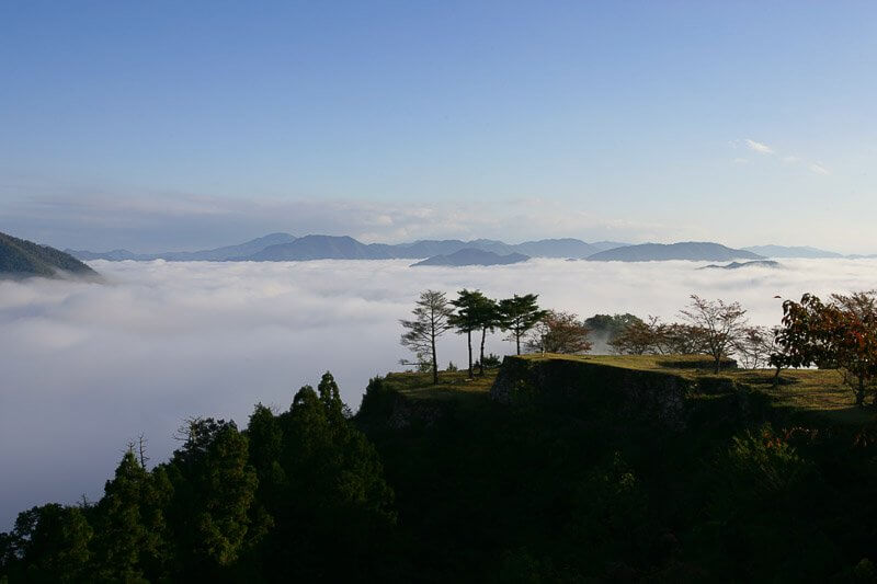 竹田城跡から見る雲海風景