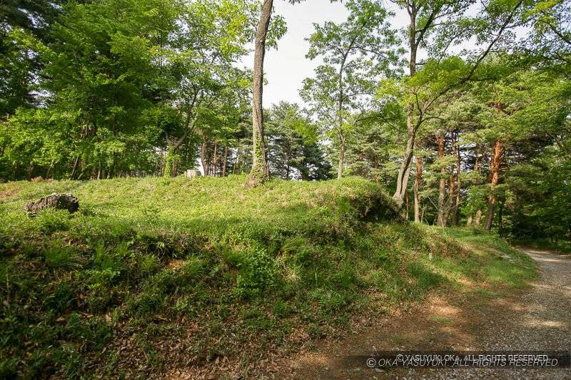 新府城三の丸の仕切り土塁