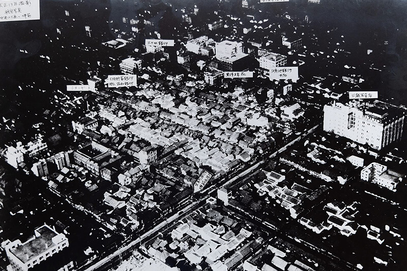 大正13年（1924）に撮影された大阪・船場の街並み