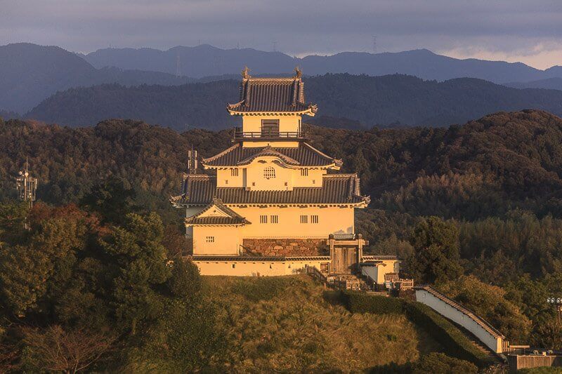 掛川城の遠景撮影