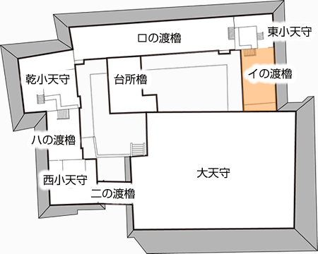 姫路城天守群、イの渡櫓の場所